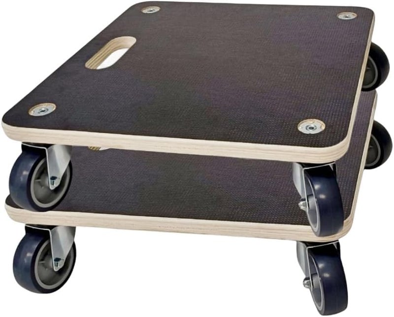 HBFBDRCT Hardwood Furniture Moving Wooden Dolly with 4 Rubber Silent Wheels,15 Inch Securely Holds 2204 Lbs Heavy Duty Rolling Mover for Piano Couch Fridge Washing Machine Big Plant, 2 Packs - Image 1